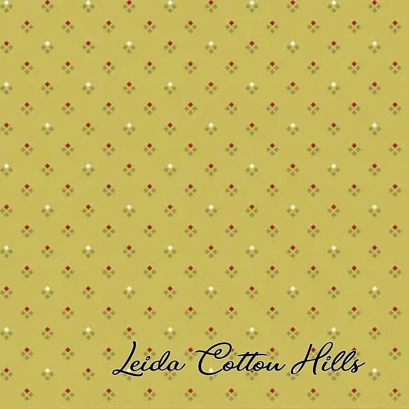 Tela para patchwork con puntos de colores en rombo sobre rosa fresa ∙ Leida Cotton Hills