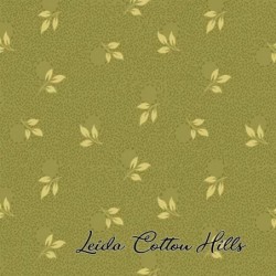 Tela para patchwork con hojas en verde oliva ∙ Leida Cotton Hills