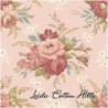 Tela para patchwork con centro de flores sobre rosa ∙ Leida Cotton Hills