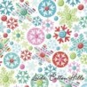 Tela para patchwork con copos de nieve de colores ∙ Leida Cotton Hills