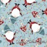 Tela para patchwork con gnomos y luces de navidad ∙ Leida Cotton Hills