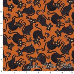 Tela para patchwork con gatos negros