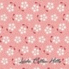 Tela para patchwork con florecitas blancas sobre rosa ∙ Leida Cotton Hills