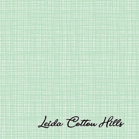 Tela para patchwork rayitas cruzadas en verde menta suave ∙ Leida Cotton Hills