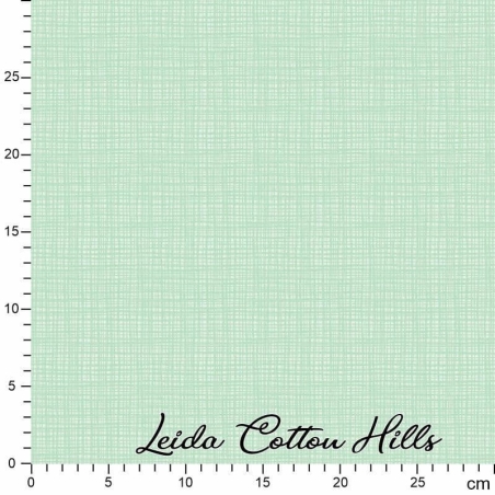 Tela para patchwork rayitas cruzadas en verde menta suave