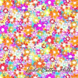 Tela para patchwork con flores multicolor ∙ Leida Cotton Hills