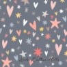 Tela para patchwork con estrellas y corazones de colores ∙ Leida Cotton Hills