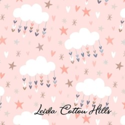 Tela para patchwork con atrapasueños sobre rosa ∙ Leida Cotton Hills