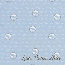 Tela para patchwork con pececitos y ballenas ∙ Leida Cotton Hills