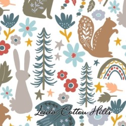 Tela para patchwork con animales y atrapasueños ∙ Leida Cotton Hills