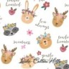 Tela para patchwork con caritas dulces de animalitos del bosque ∙ Leida Cotton Hills