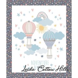 Panel tela para patchwork con globos aeroestáticos ∙ Leida Cotton Hills