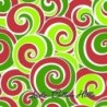 Tela para patchwork con swirls con colores navideños ∙ Leida Cotton Hills