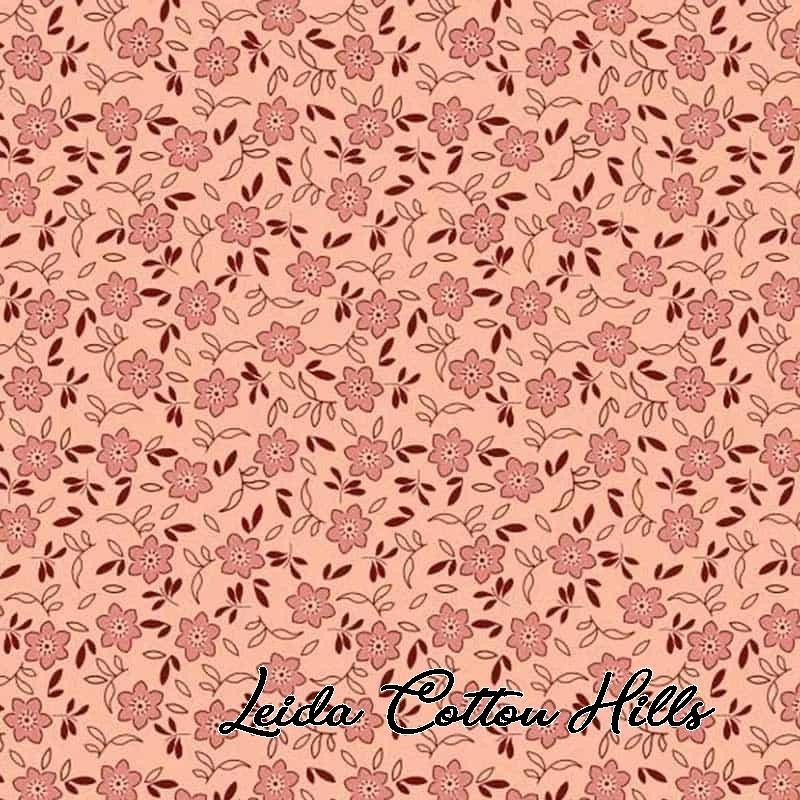 Tela para patchwork con flores y hojitas ∙ Leida Cotton Hills