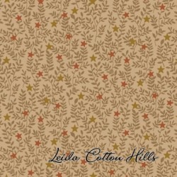 Tela para patchwork con estrellitas y ramitas sobre beige ∙ Leida Cotton Hills