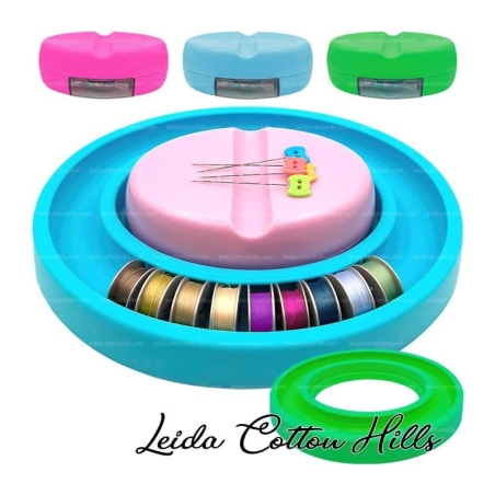 Combina como más te guste el aro para canillas y el soporte magnético para alfileres ∙ Leida Cotton Hills