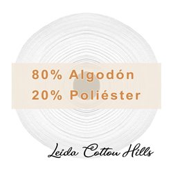 Guata mezcla 80% algodón blanqueado y 20% poliéster de Cottnatur ∙ Leida Cotton Hills