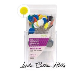 Alfileres de flores con cabeza plana para patchwork de Ideas ∙ Leida Cotton Hills