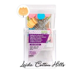 Alfileres de tulipanes con cabeza plana para patchwork de Ideas ∙ Leida Cotton Hills
