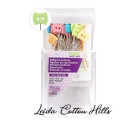 Alfileres de bobinas con cabeza plana para patchwork de Ideas ∙ Leida Cotton Hills