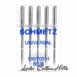 Aguja universal 60/8 con talón plano para máquina doméstica de Schmetz ∙ Leida Cotton Hills