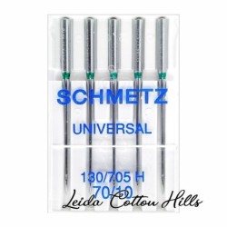 Aguja universal 70/10 con talón plano para máquina doméstica de Schmetz ∙ Leida Cotton Hills