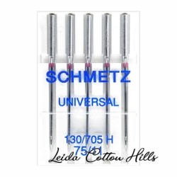 Aguja universal 75/11 con talón plano para máquina doméstica de Schmetz ∙ Leida Cotton Hills