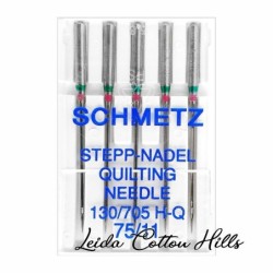 Aguja para acolchar 75/11 con talón plano para máquina doméstica de Schmetz ∙ Leida Cotton Hills
