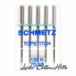 Aguja para pespunte 70/10 con talón plano para máquina doméstica de Schmetz ∙ Leida Cotton Hills