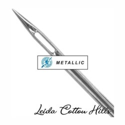 Aguja metálica 80/12 con talón plano para máquina doméstica de Schmetz