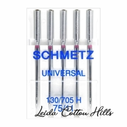 Agujas universal 75/11 con talón plano para máquina doméstica de Schmetz ∙ Leida Cotton Hills