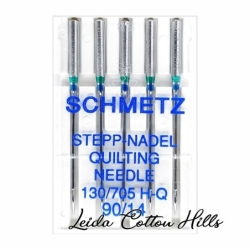 Agujas para acolchar 90/14 con talón plano para máquina doméstica de Schmetz ∙ Leida Cotton Hills