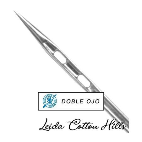 Agujas doble ojo 80/12 con talón plano para máquina doméstica de Schmetz