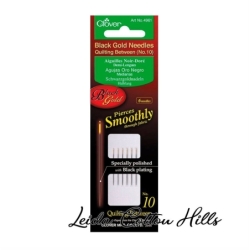 Agujas oro negro mediana para acolchar N.º 10 de Clover ∙ Leida Cotton Hills