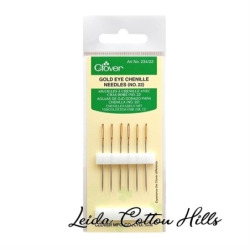 Agujas de ojo dorado para chenilla N.º 22 de Clover ∙ Leida Cotton Hills