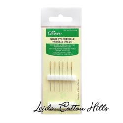 Agujas de ojo dorado para chenilla N.º 24 de Clover ∙ Leida Cotton Hills