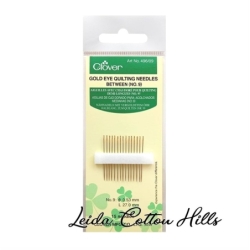 Agujas de ojo dorado para acolchado medianas N.º 9 de Clover ∙ Leida Cotton Hills