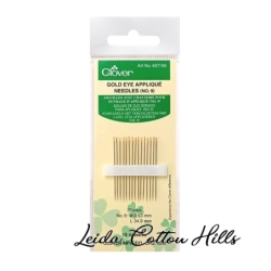Agujas de ojo dorado para aplicación N.º 9 de Clover ∙ Leida Cotton Hills