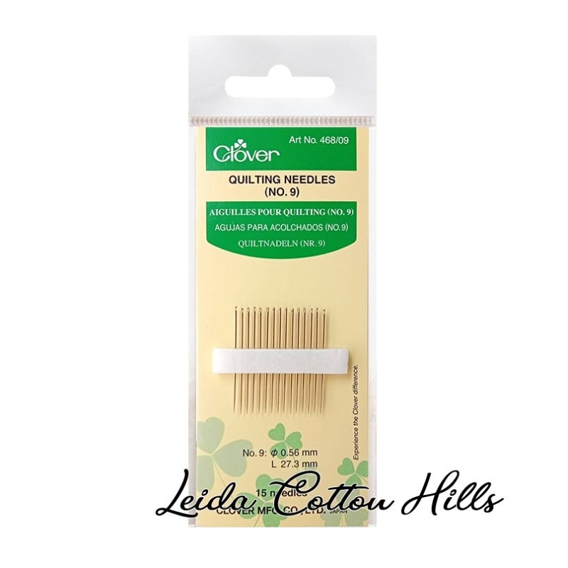 Agujas para acolchados N.º 9 de Clover ∙ Leida Cotton Hills