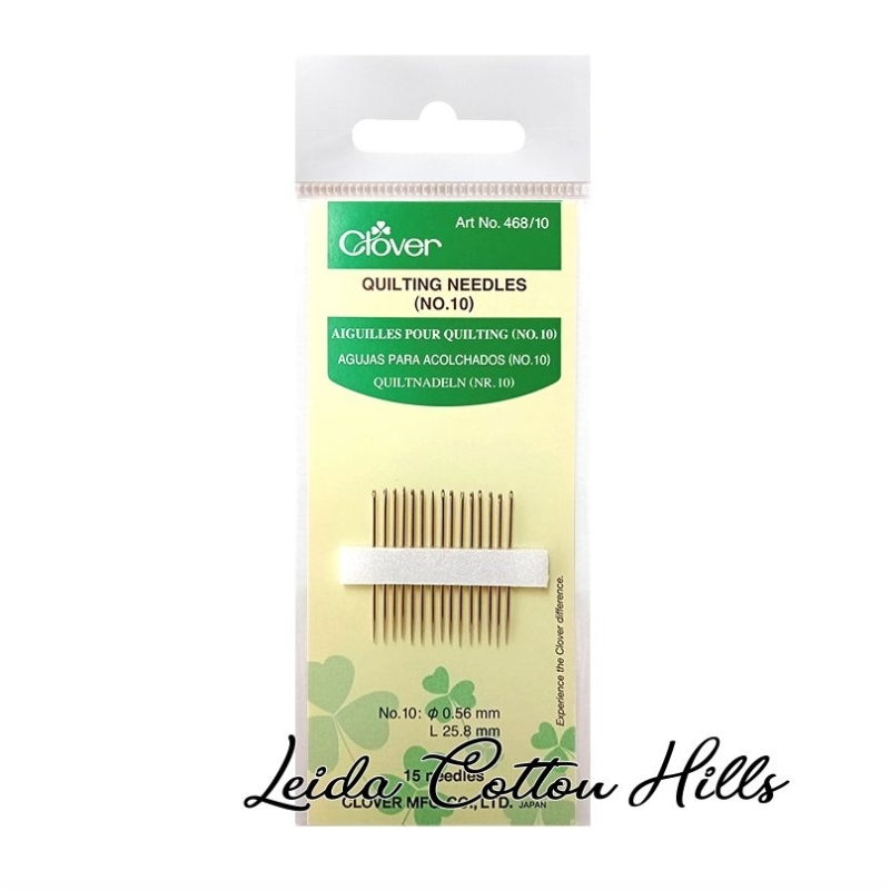 Agujas para acolchados N.º 10 de Clover ∙ Leida Cotton Hills