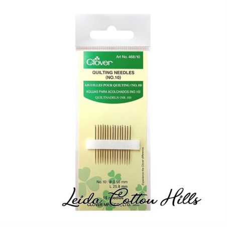 Agujas para acolchados N.º 10 de Clover ∙ Leida Cotton Hills
