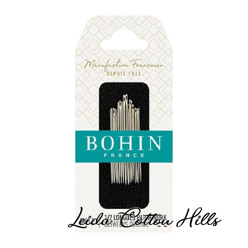 Agujas mediana para acolchar Surtido 8-12 de Bohin ∙ Leida Cotton Hills
