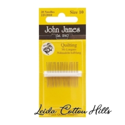Agujas medianas para acolchado N.º 10 de John James ∙ Leida Cotton Hills