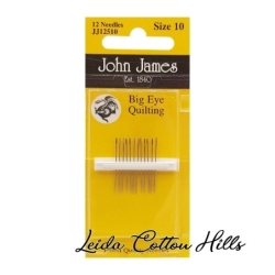 Agujas para acolchado con ojo grande N.º 10 de John James ∙ Leida Cotton Hills