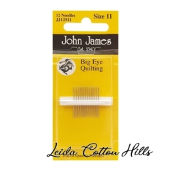 Agujas para acolchado con ojo grande N.º 11 de John James ∙ Leida Cotton Hills