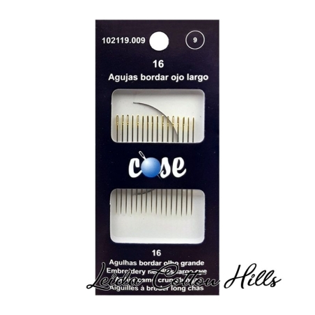Agujas para bordar con ojo largo N.º 9 de Cose ∙ Leida Cotton Hills