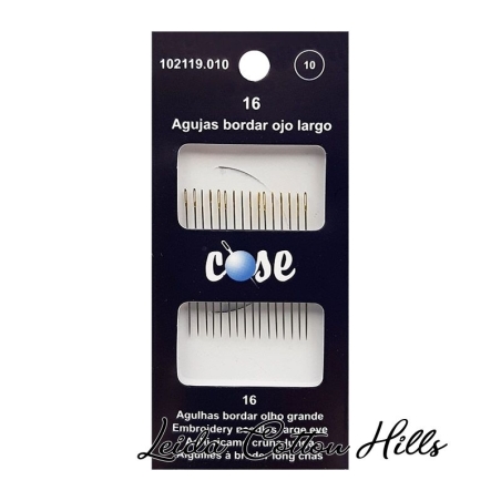 Agujas para bordar con ojo largo N.º 10 de Cose ∙ Leida Cotton Hills
