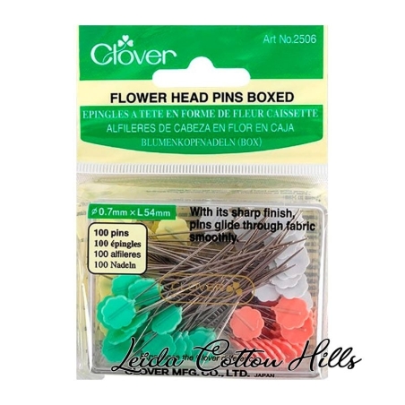 Alfileres caja cabeza en flor de Clover ∙ Leida Cotton Hills
