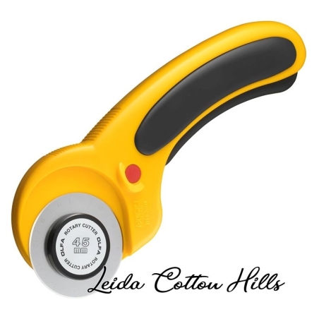 Cúter rotativo Ø 45 mm con sistema de seguridad y ergonómico de Olfa