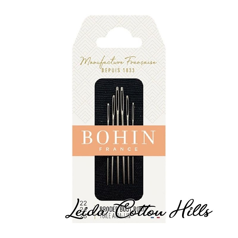 Agujas de tapicería Surtido 22-24-26 de Bohin ∙ Leida Cotton Hills